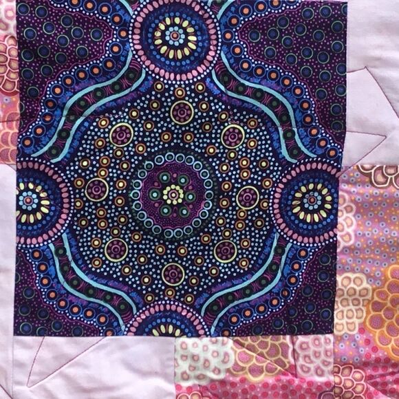 NWT Hand Crafted Purples & Pinks Quilt - Picture 11 of 16